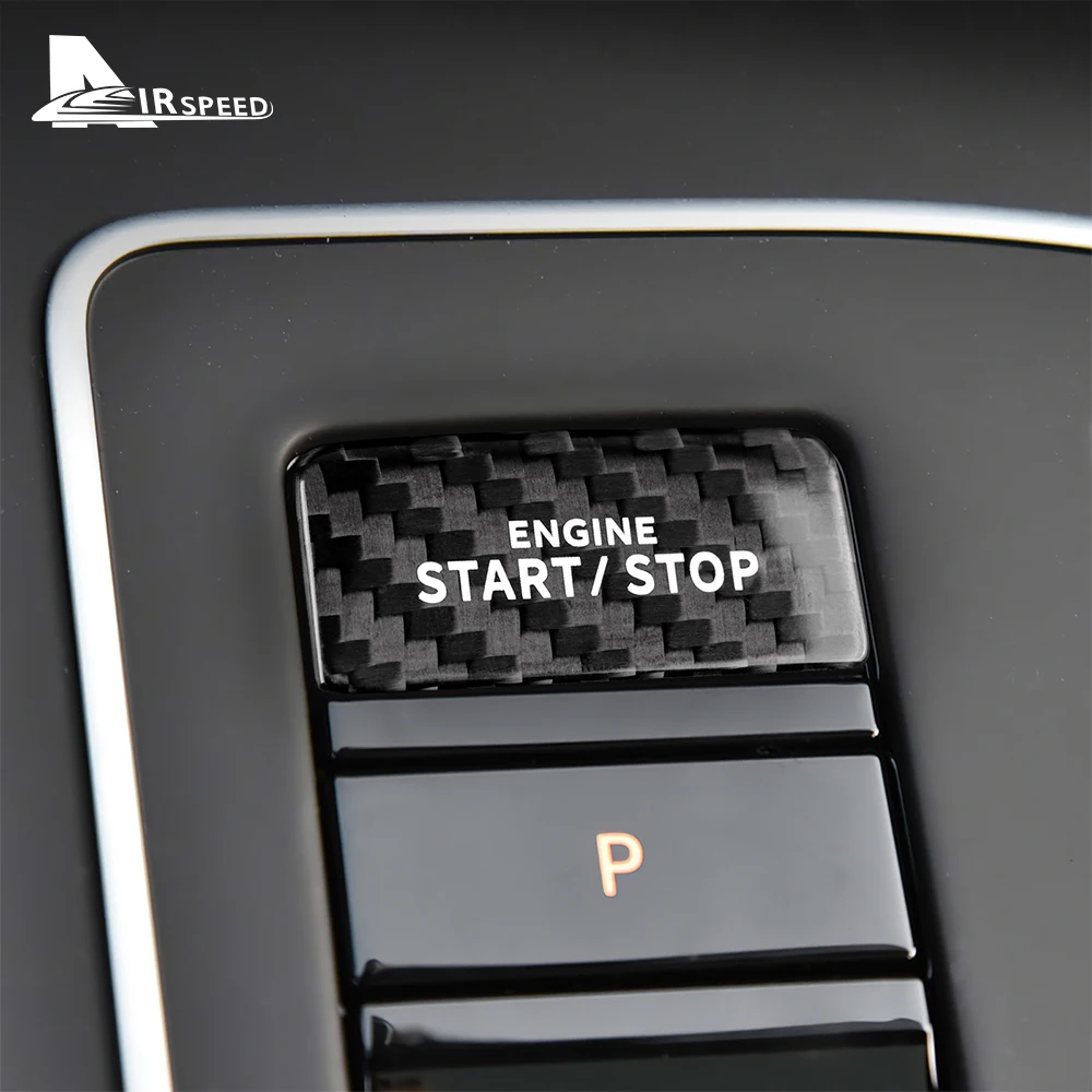 Real Hard Carbon Fiber Cover For Volkswagen Golf 8 2020 2021 2022 2023 Car Engine Start Stop Button Sticker Interior Trim