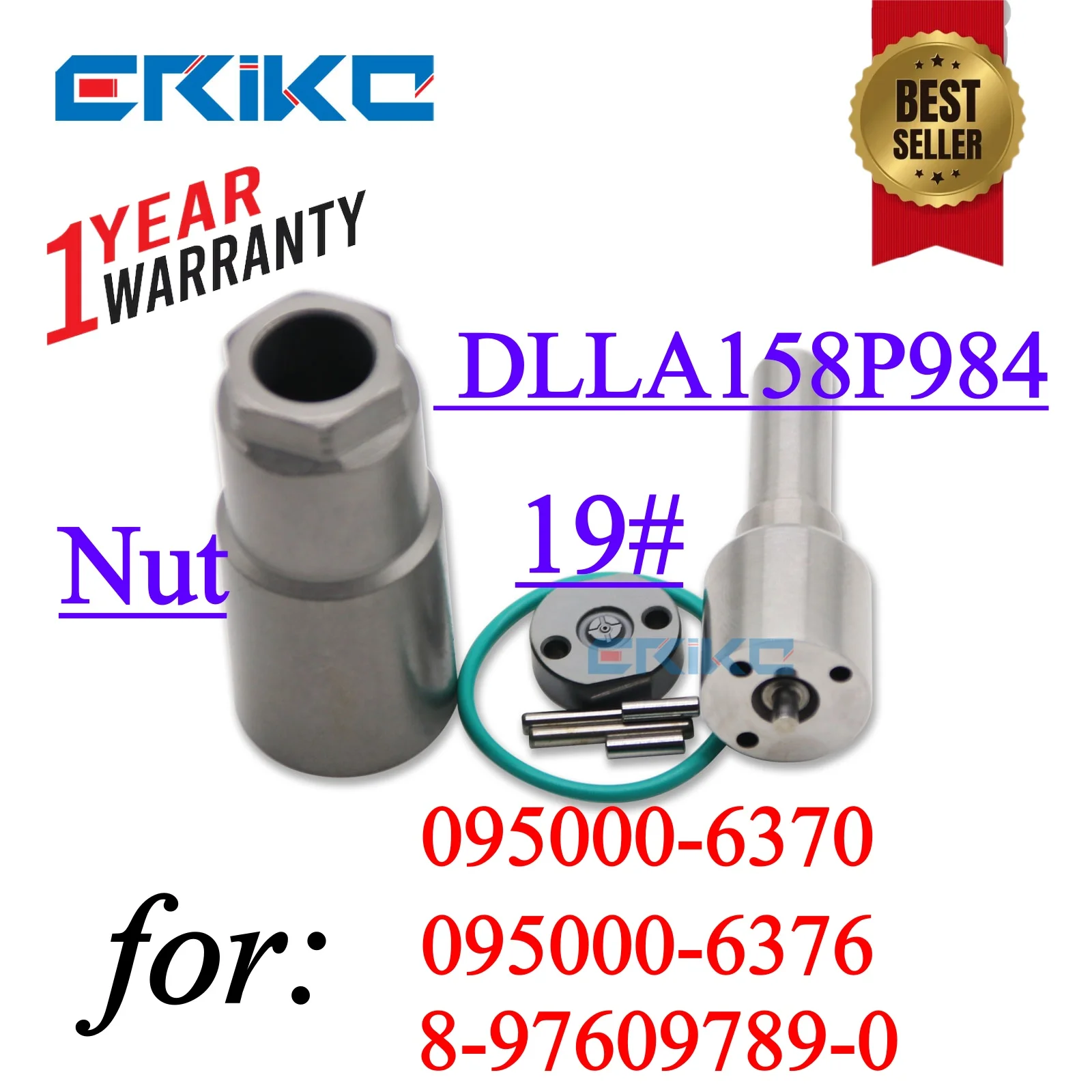 

095000-6370 095000-6376 Ремкомплекты форсунок Сопло DLLA158P984 Пластинчатый клапан 19 Для Isuzu 8-97609789-0 095000-6373