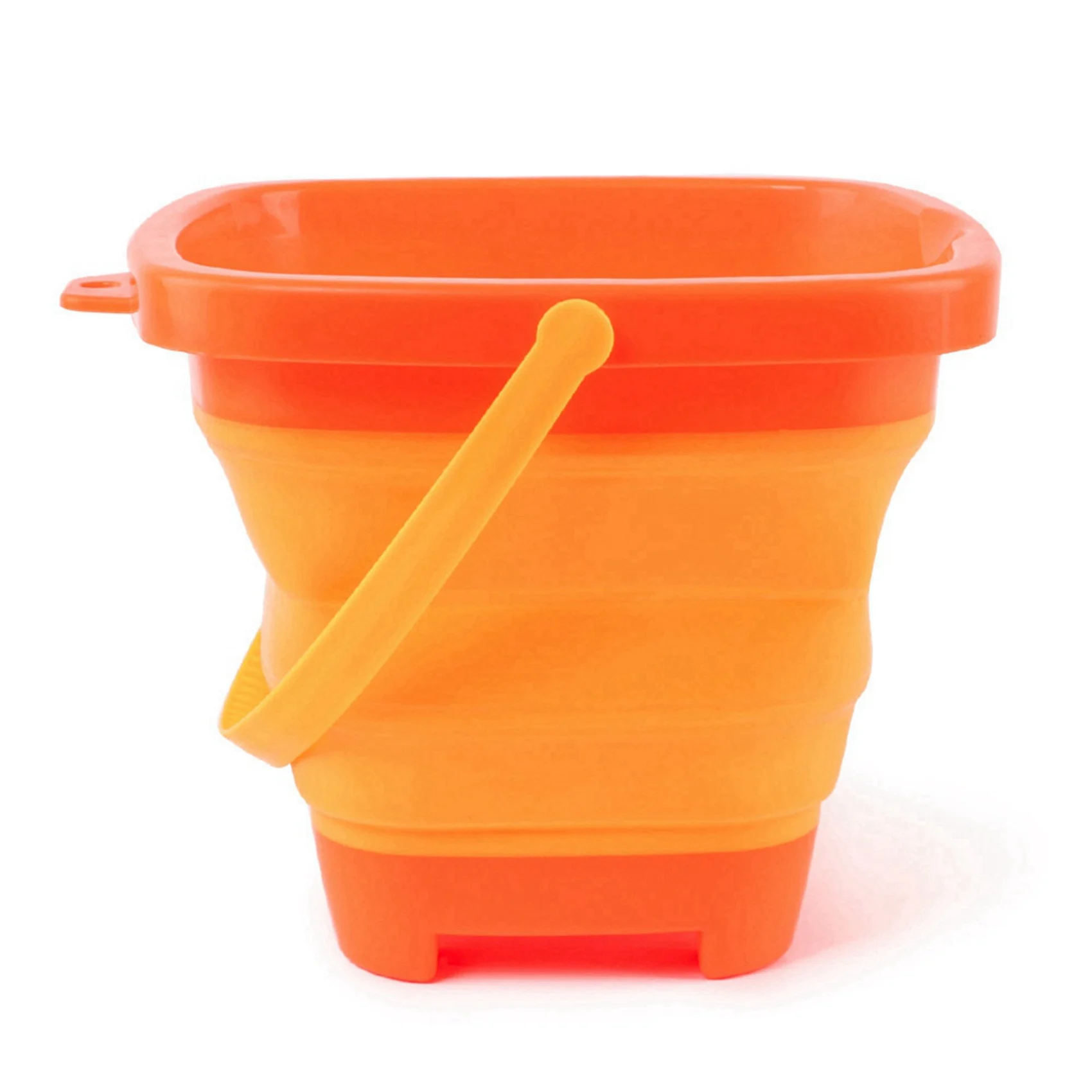 6PCS Foldable Bucket Foldable Pail Bucket Sand Buckets Silicone Collapsible Bucket For Kids Beach Play Camping 2L