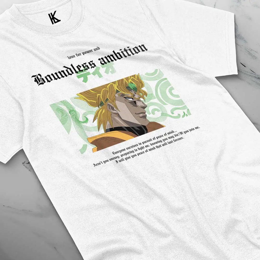 JOJO Dio Brando Short Sleeve T Shirt Anime Manga Unisex Summer Tee Tops S-5XL Cotton