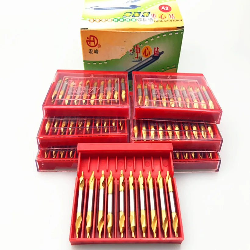 D1.0 D1.5 D2.0 D2.5 D3.0 D3.15 D3.5 D4.0 D5.0 D6.0 D6.3 HSS titanium spiral Center drill Processing: steel