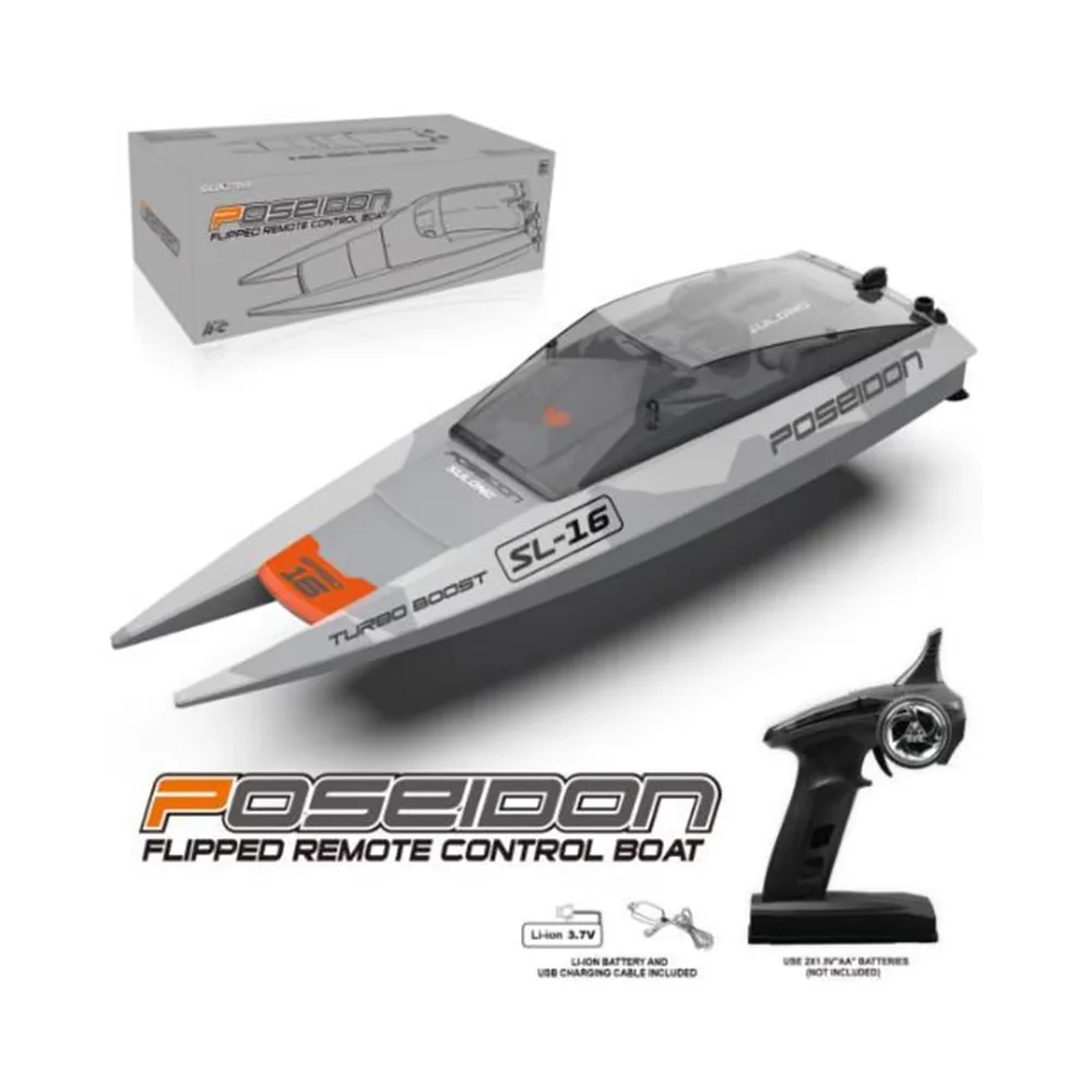 Remote Control Boat Wireless Electric 2.4G Poseidon Remote Control Speedboat High-speed Water Toy Model SL-8026A