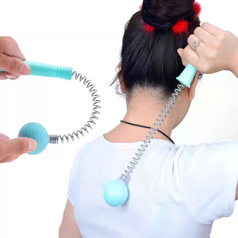 Manual Massage Hammer Stick Ball Body Massager Spring Elastic Knock Shoulder Arm Leg Hip Waist Whole Massage Tool