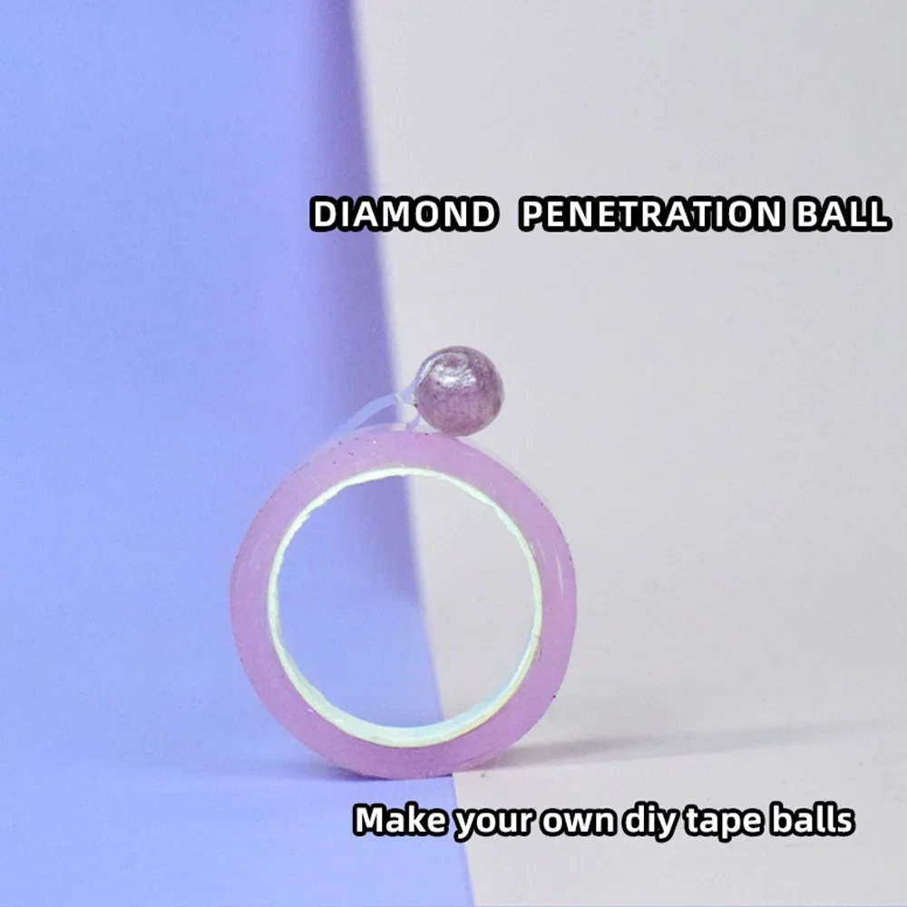 6 Color Ice Crystal Transparent Sticky Balls Set DIY Thread Pulling Adhesive Tape Stress Relief Fun Activity for All Ages