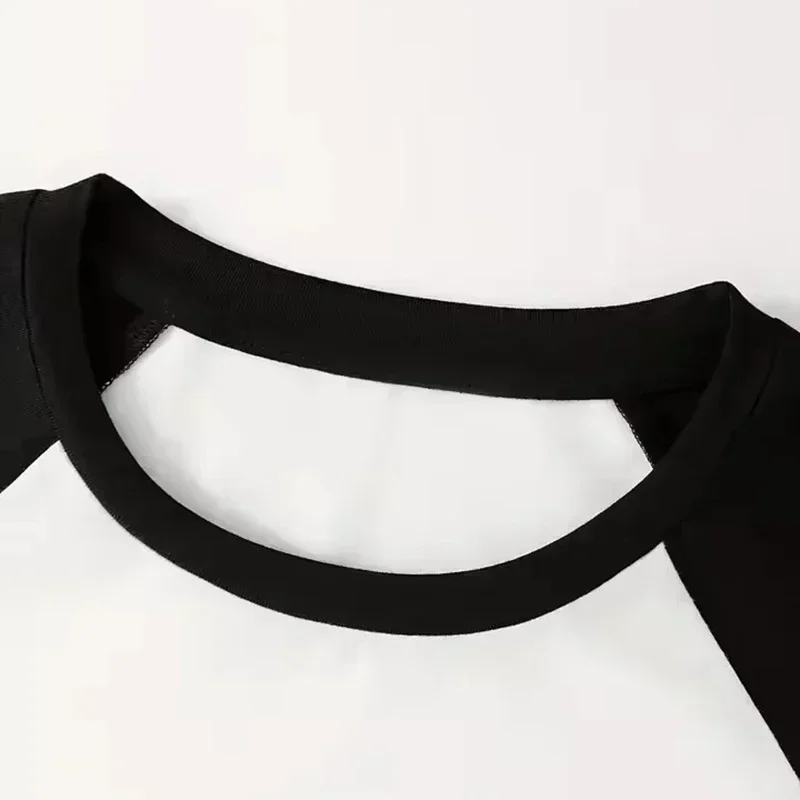 Long Sleeve Crew Neck T Shirt for Women with Smile Lettre Print Y2k Tops Tees Vintage Tshirt Women's Casual All Seasons T-Shirt