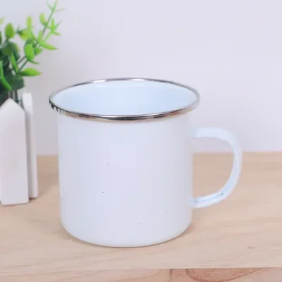 Cute Dog Printed Enamel Coffee Tea Mugs Office Home Party Beer Drink Cola Cups Funny Handle Camping Water Mug Best Friend Gifts