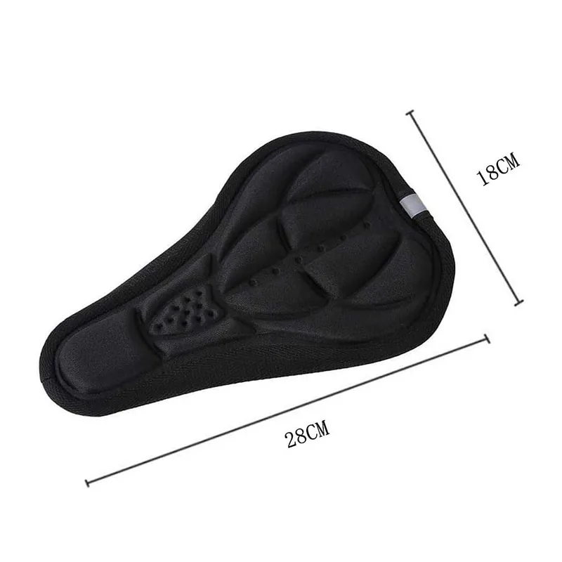 Economy Bicycle Gel Pad Bike Cycling Seat Saddle Cover 3D Soft Cushion Black image 3