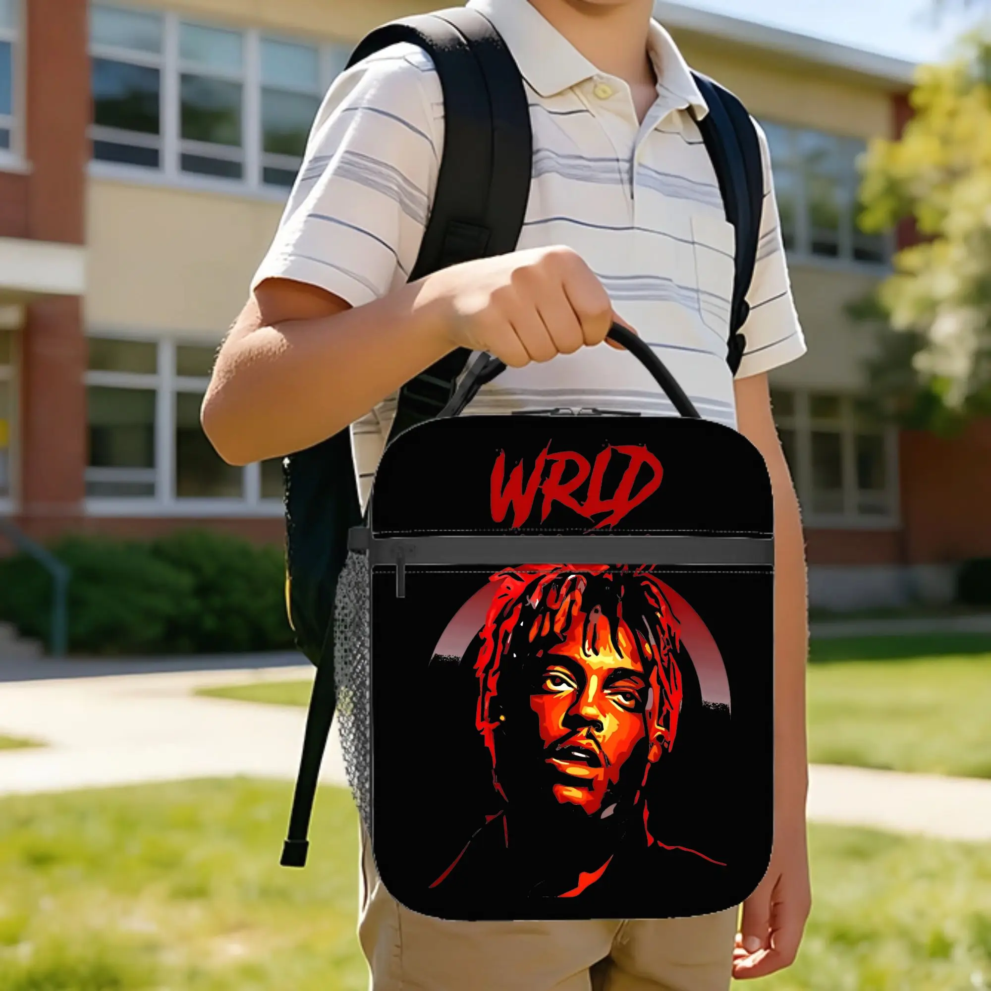 Juice Music Wrld Insulated Lunch Bag High Capacity  Meal Container Thermal Bag Lunch Box Tote Beach  Outdoor Food Bag