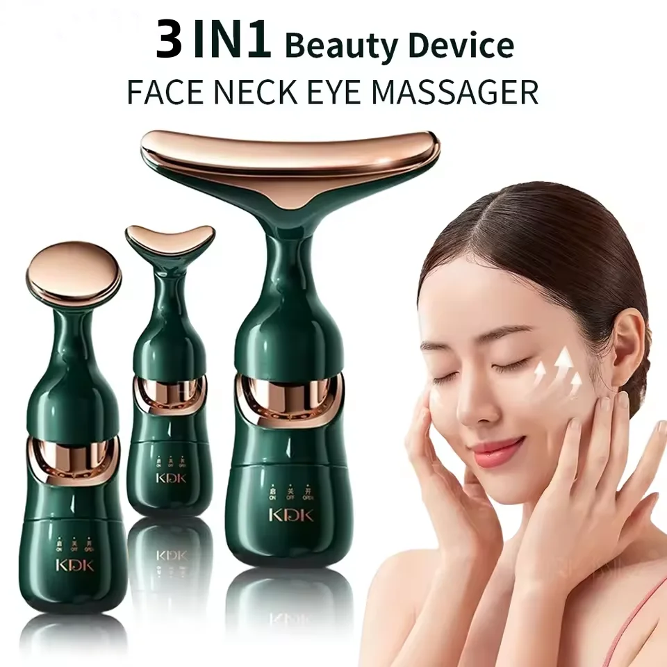 Multifunctionele Lifting Massager Draai Rimpel Anti-aging Vervangbare 3-in-1 nek Gezicht Essentie Introducer Schoonheidsinstrument ﻿