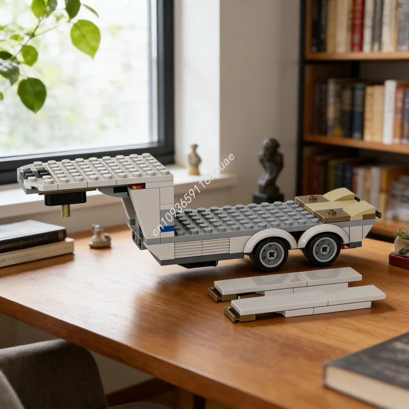 

111pcs MOC Gooseneck Trailer Xtra Model Building Blocks Architecture Festival Gift DIY Toy Creative Idea Education Brick