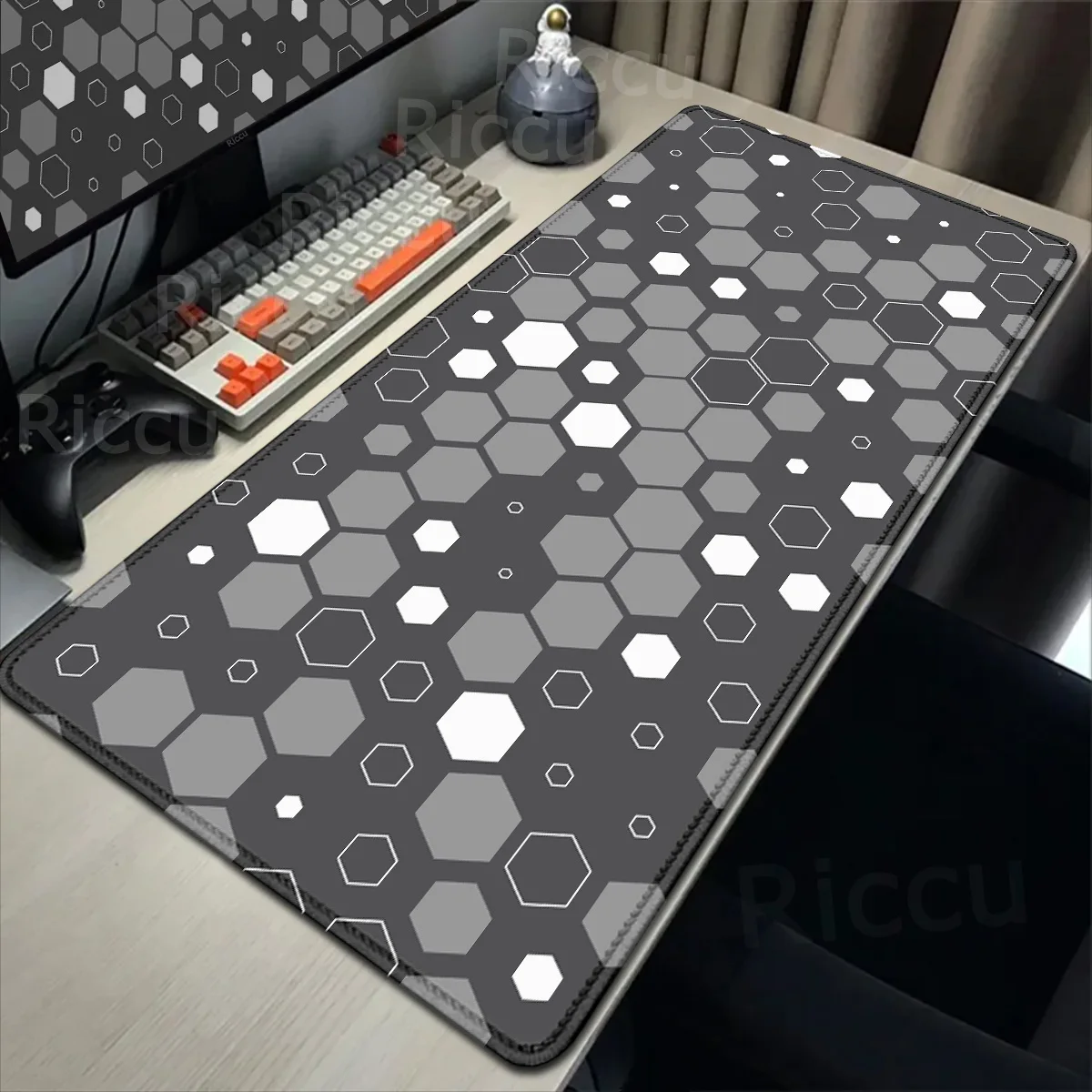 

New Large Abstract Hexagon Pattern Mousepad 30x80cm Computer Gaming Deskmat Geometric Art Mice Pad Gamer Keyboard Pc Accessories