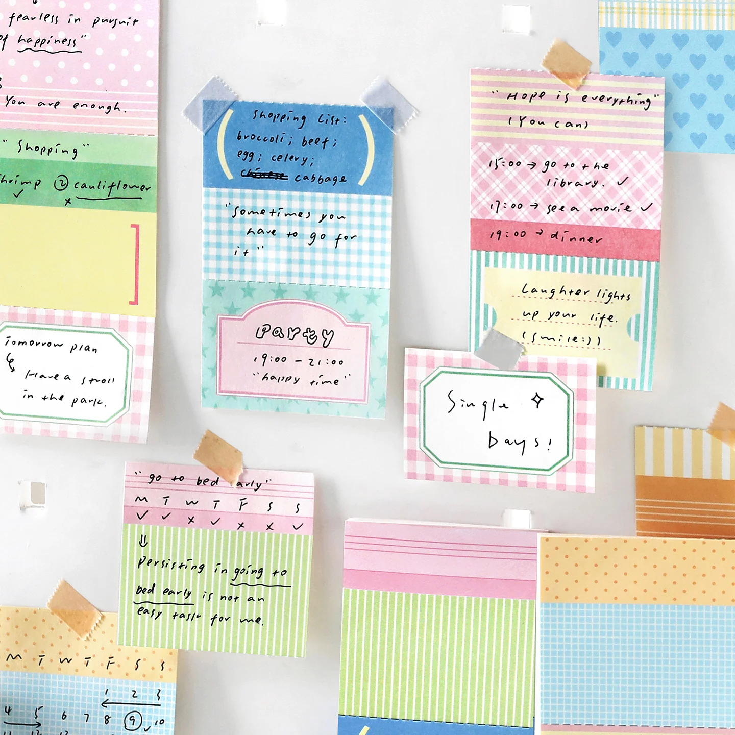 80sheets Life Notes No. 3 Series Writing Memo Pads Basic Tearable Message Paper DIY Scrapbooking Material School Office Supplies