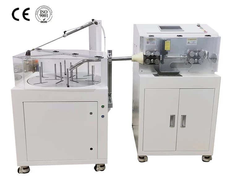 EW-05D+C High Quality 1.5 - 70 Mm²  Wire Size Wire Cut & Strip Machine with Coiler Shield Cable Cable Manufacturing Equipment