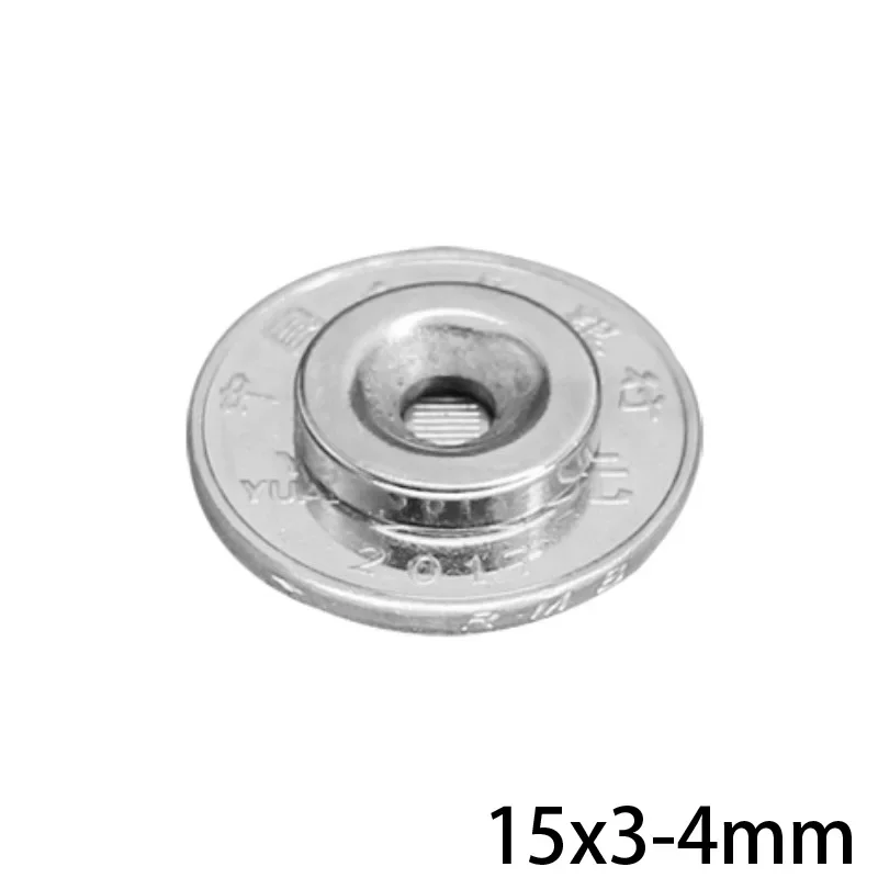 5~100PCS 15X5-4 mm Diameter Magnet 15X3 mm Hole 4mm Small Round Countersunk Magnets 16x3-5 Neodymium Disc Magnetic 18*3-5