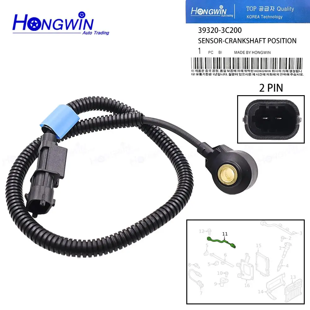 

39320-3C200 393203C200 Knock Sensor For Left Side Hyundai Santa Fe Azera Santa Fe XL 393203C200 Hyundai Santa Fe 2010-2018
