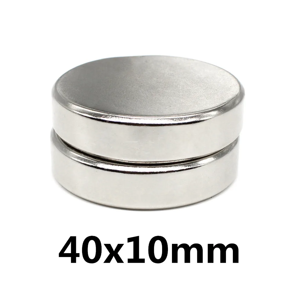 

1/2/5PCS 40x10 mm N35 Big Round Powerful Strong Magnetic Magnets N35 Neodymium Magnet Disc 40x10mm Permanent NdFeB Magnet 40*10