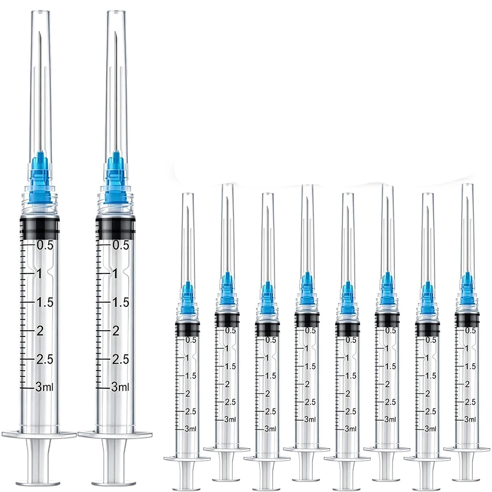 30/70/100 Stück 3ml Luer-Lock-Spritzen, kalibrierte Kunststoff-Spritzen für Tierfütterung, Laborexperimente, Parfüm, Klebstoffkunst – Detail 7