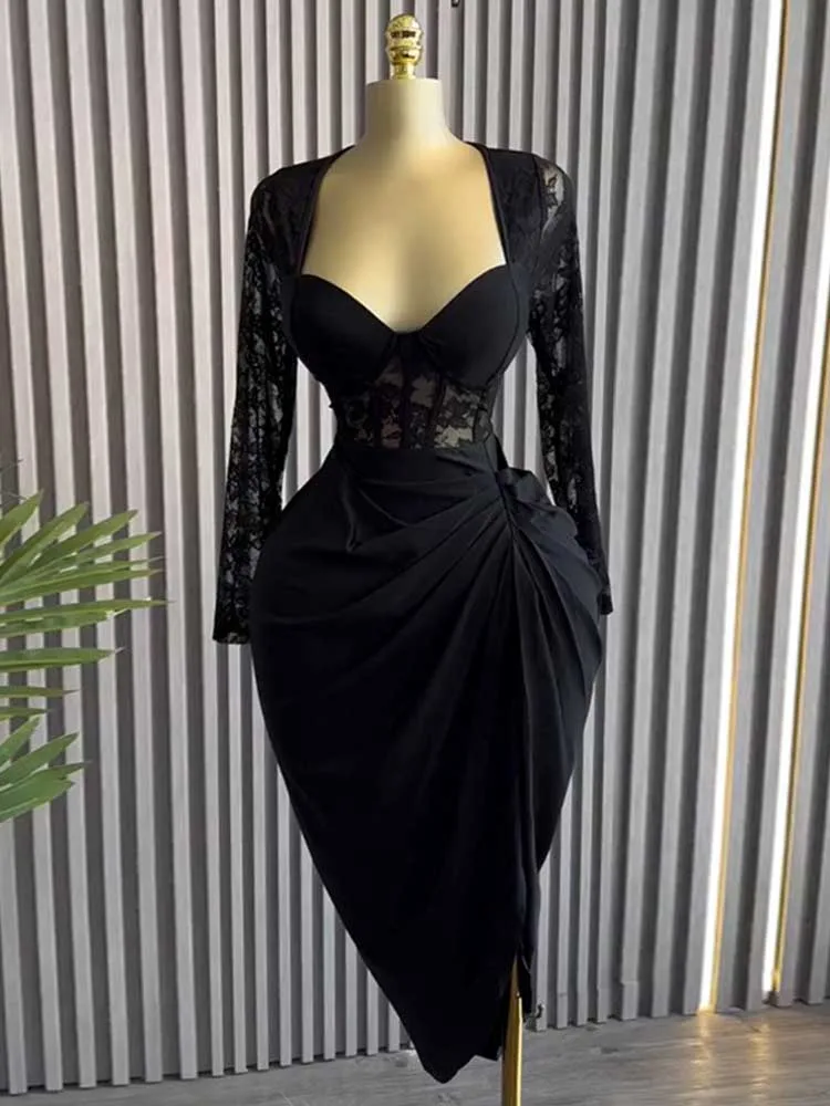 grey bridal dress Berylove Women Grey Purple A Line Maxi Dress V Neck Embroidered Chiffon Wedding Party Guest Dress with Long Sleeves, Grey Purple / XL