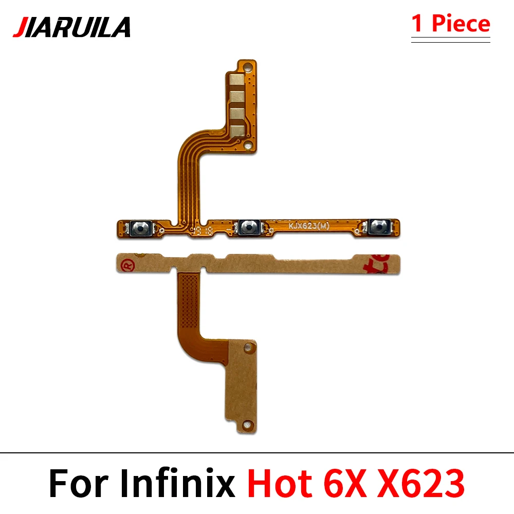 زر إيقاف التشغيل وإيقاف الصوت مفتاح التحكم فليكس لـ Infinix Hot 6x 7 8 Lite 10i 11S 12 Note 7 8 12 Pro Smart 6 Plus 7 HD