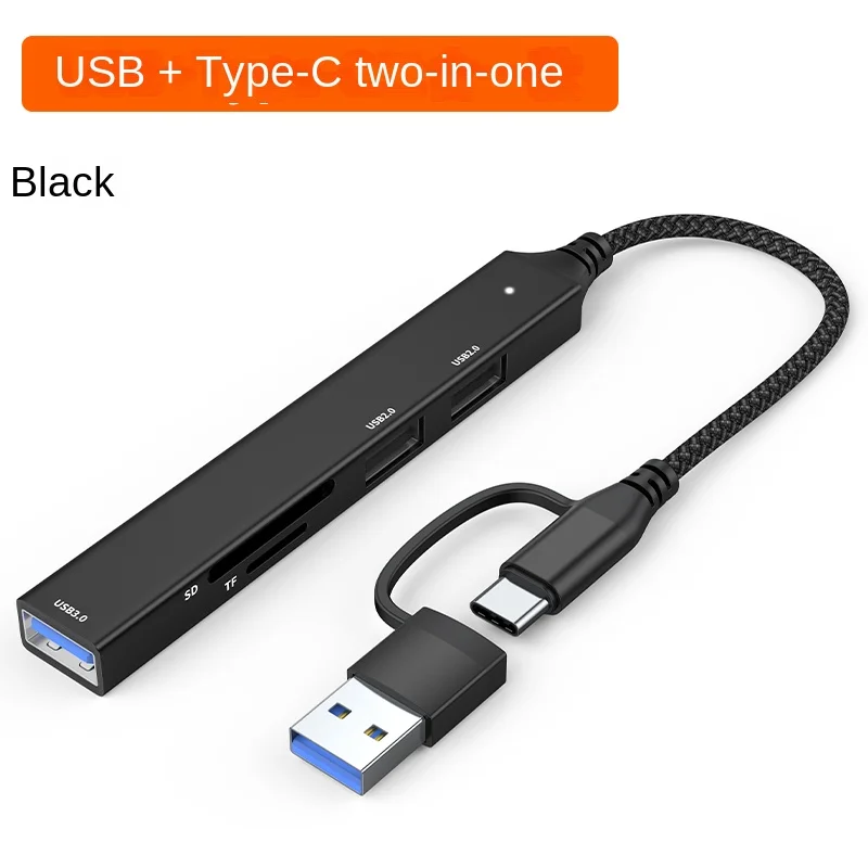 Высокоскоростной разветвитель USB 3,0 типа C, 5 в 1, разветвитель, кардридер, многопортовый с портами SD, TF для Macbook, компьютерный аксессуар, концентратор USB
