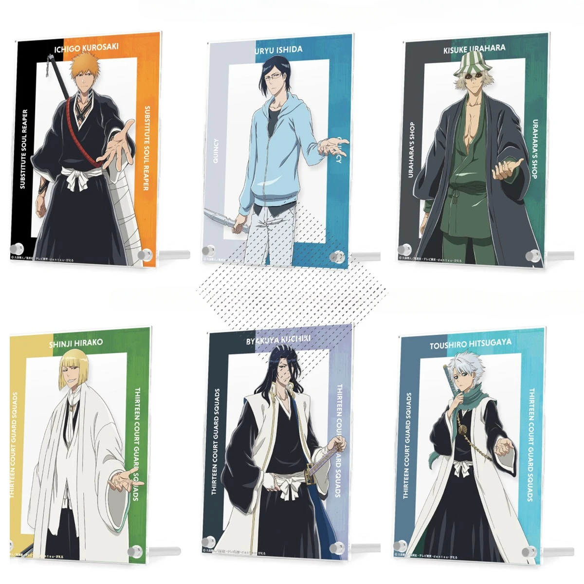 Game Ichigo Kurosaki Kisuke Urahara Byakuya Kuchiki Toushiro Hitsugaya Acrylic Stand Doll Anime Figure Model Cosplay Toy Gift