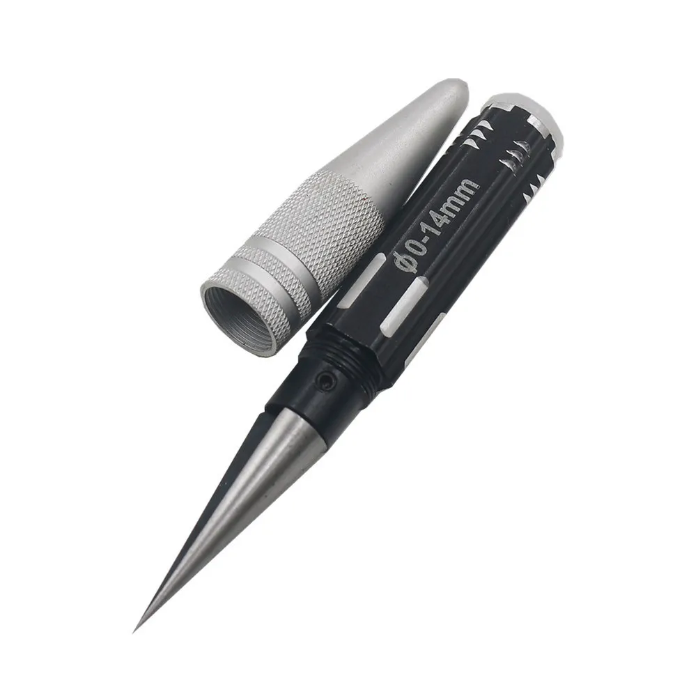 1Pcs High-Strength Stainless Steel Hole Opener Reamer 0-14Mm for Rc Car Shell Drilling Hollow Lightweight Handle Aluminum Alloy