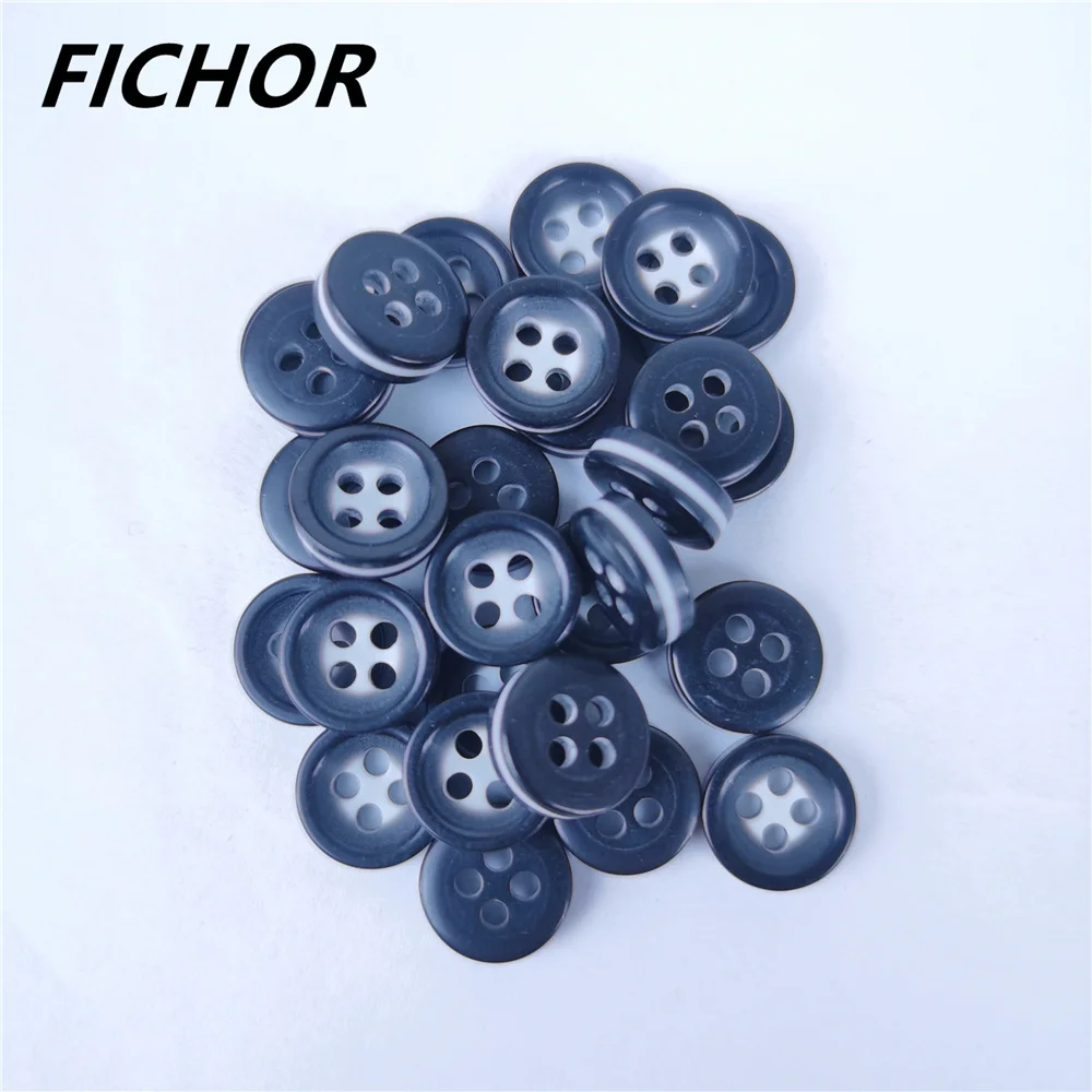 30/50pcs 10mm 4 Holes White Black Buttons Handmade Decorative Button for Apparel DIY Sewing Accessories Plastic Buttons