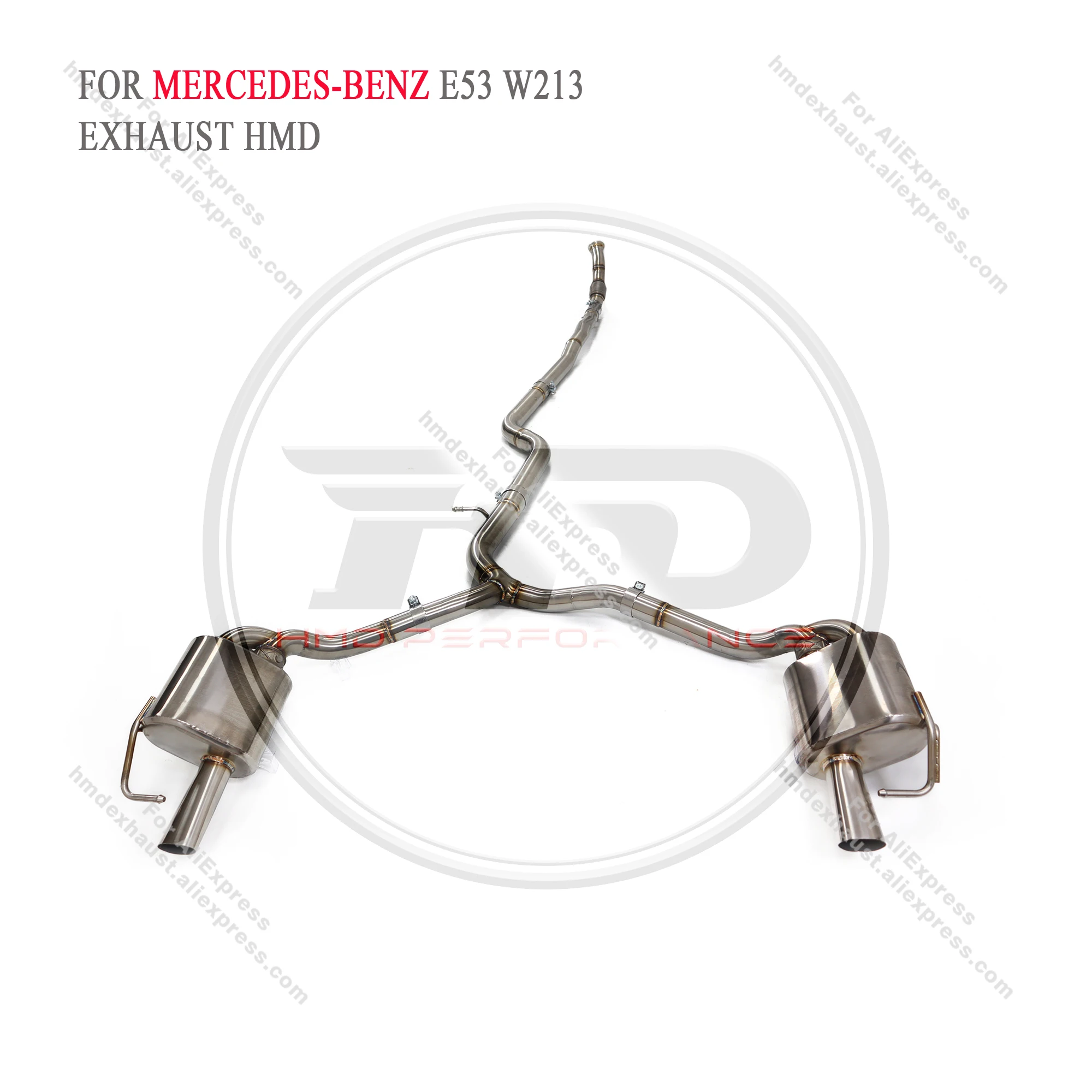 

HMD High performance stainless steel 304 catback exhaust for Mercedes-Benz W213 AMG E53 3.0T muffler with valevs car accessories