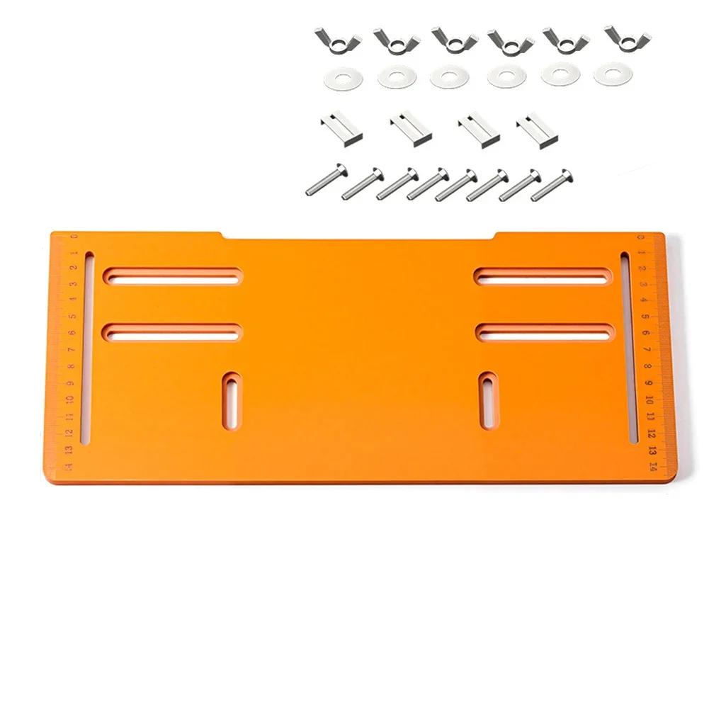 木工機械用丸鋸ベースプレート位置決め用裏板樹脂素材、明確な目盛と付属品付き