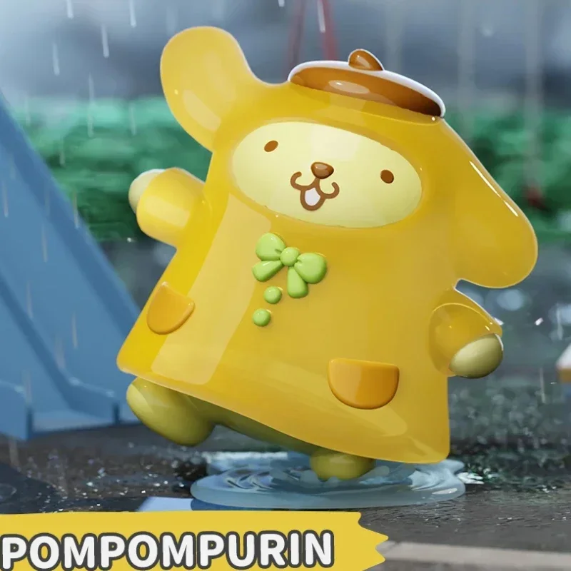 Sanrio Rainy Days Series รูปน่ารัก Pochacco Kuromi Melody Action Figurine อะนิเมะรูปปั้นของเล่นคริสต์มาสของขวัญ