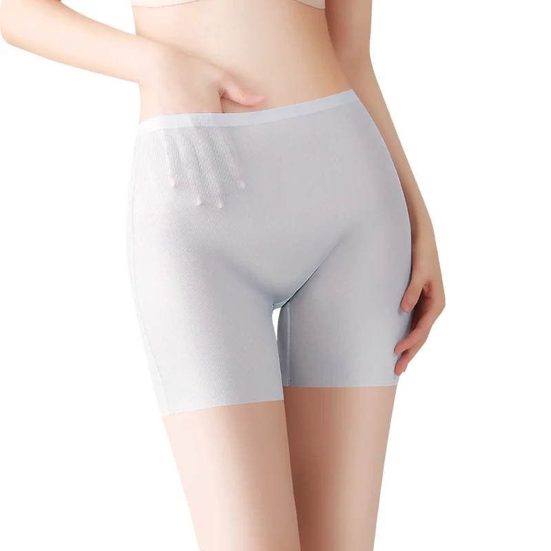 Safety Short Pants Fashion Ice Silk Shorts Under the Skirt Women's Boxer Women Micro Underwear Summer Protective Panties Female image 3