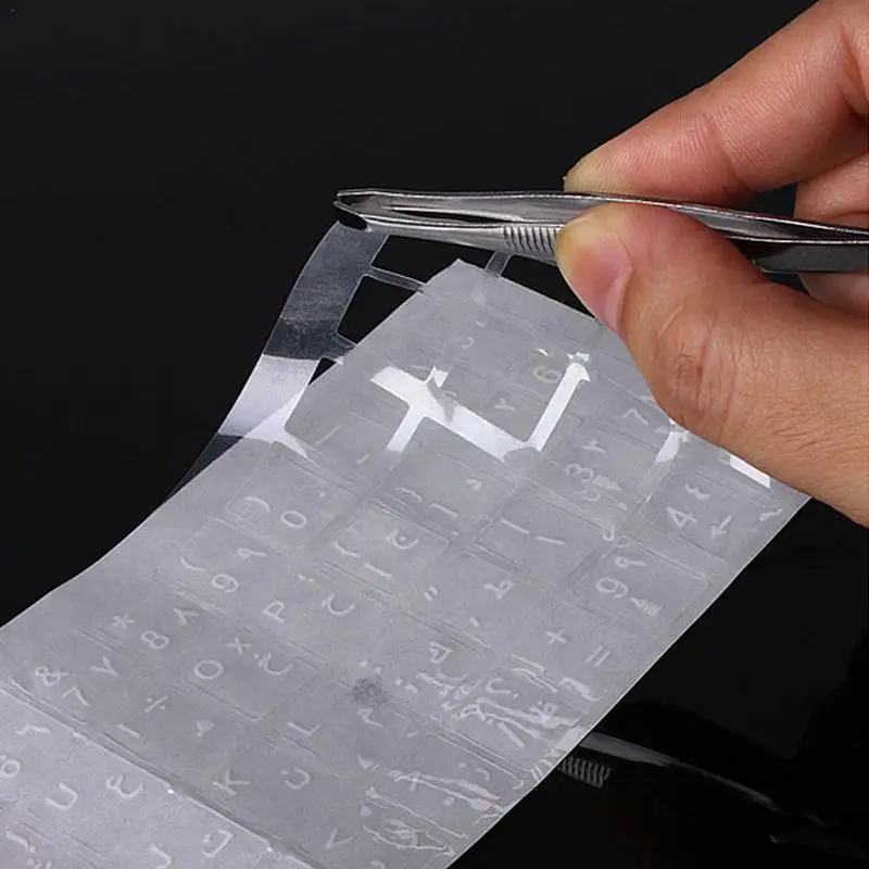 Transparent White English Arabic Keyboard Protective Film Dust And Ash Resistant Keyboard Film