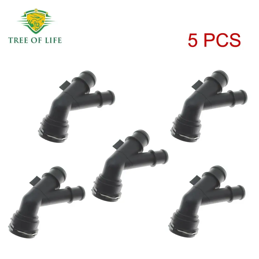 5 قطعة 5Q 0122291 DA محرك المبرد تبريد أنابيب المياه المشتركة لشركة فولكس فاجن تيجوان باسات ماجوتان CC أودي A3 5QD 122291 AF 5Q 0122291 AL