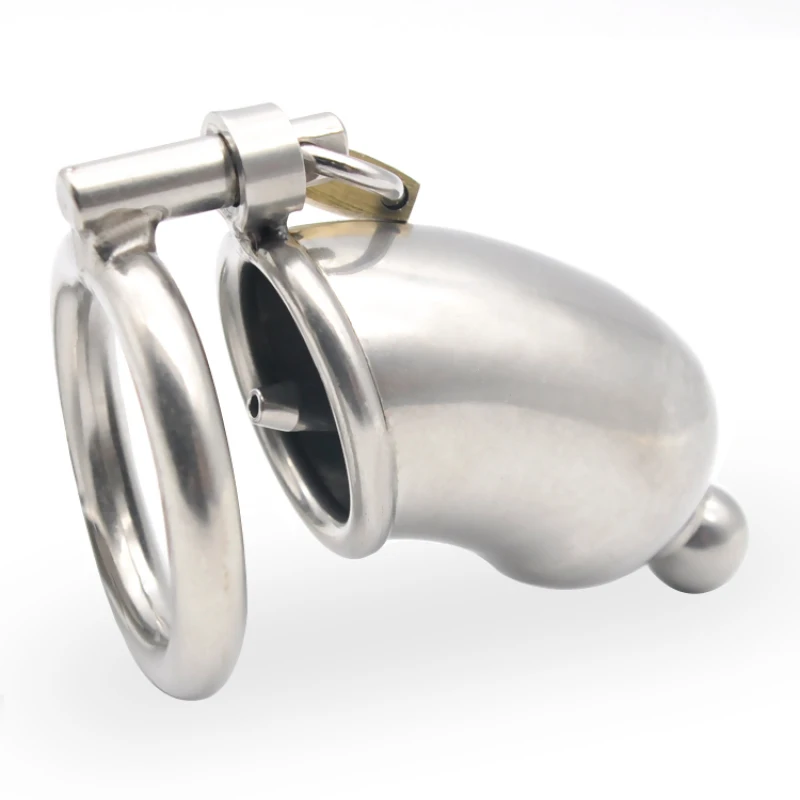 Prison Bird New Arrival Male Stainless Steel Chastity Device Cage Locking Tube A017-1