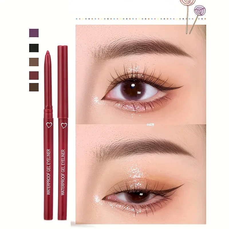 Waterproof Eyeliner Gel Pen Long Lasting Quick Drying Smooth Makeup Beauty Eyeliner Stamp Eye Pencil Cosmetics