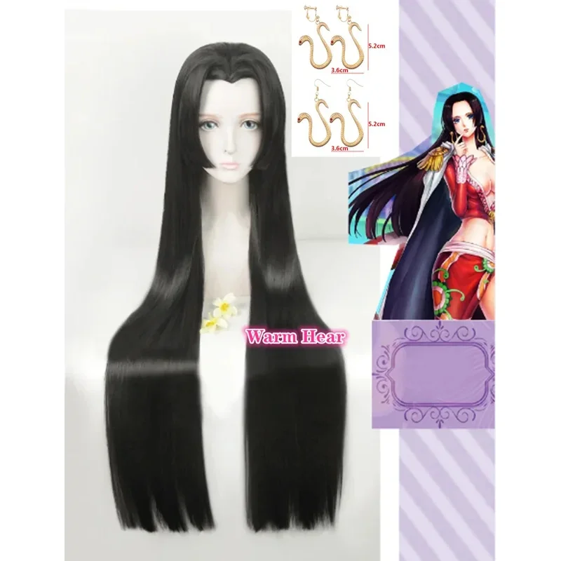 أنيمي بوا هانكوك تأثيري مع حلق طويل أسود مستقيم مقاومة للحرارة الشعر الاصطناعية النساء حزب الباروكات CDJ؛. '68AD;'VBN