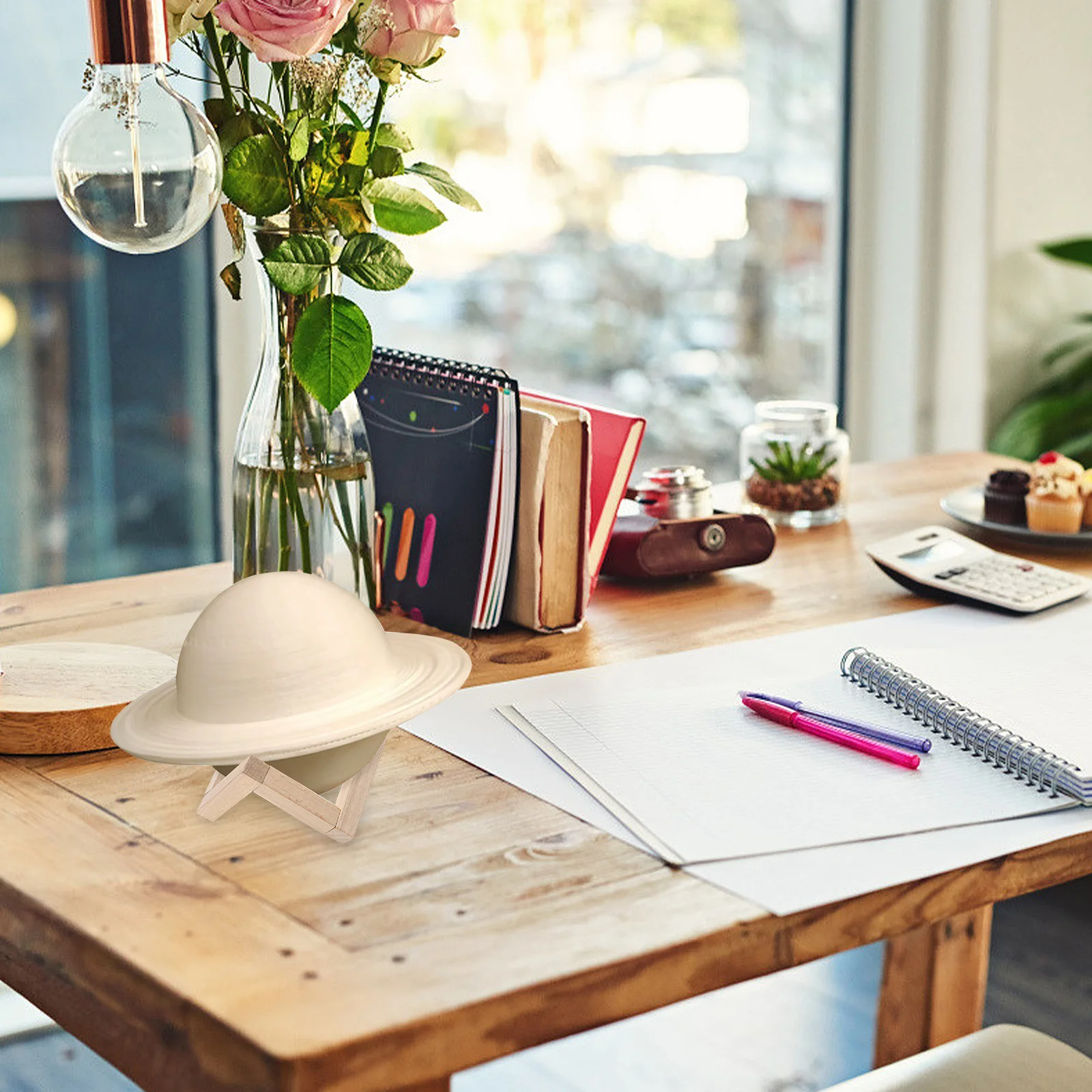 

4Pcs Solid Wood Moon Lamp Bracket Sturdy Simple Shape Long Lasting Use Living Room Bedroom Bar Moon Lamp Bracket