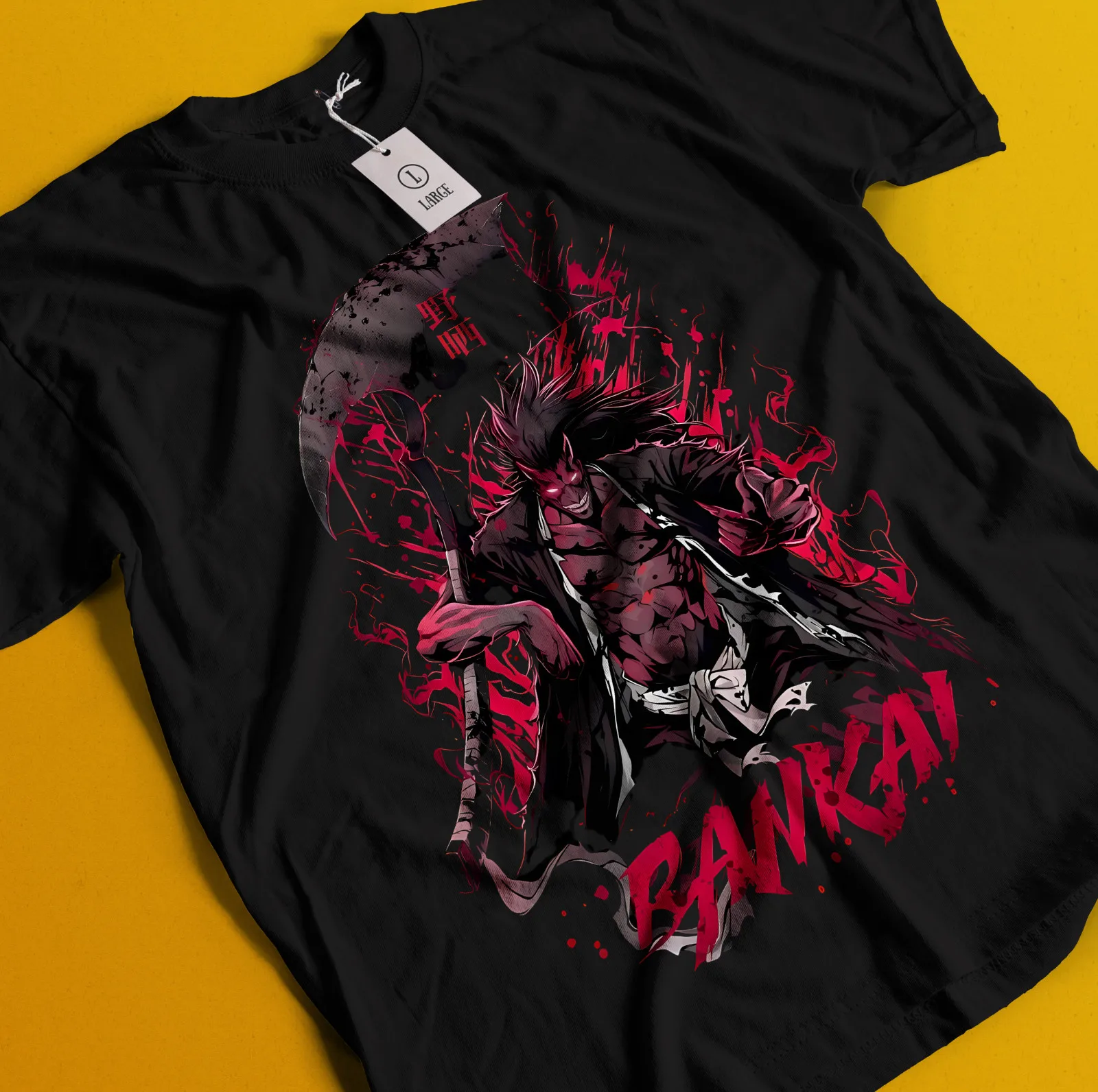 Zaraki Kenpachi Shirt Bleach Anime Tshirt Ichigo Bankai T-Shirt Aizen Yhwach Tee