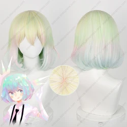 Houseki no Kuni Diamond Cosplay Wig 33cm Short Mixed Color Wigs Heat Resistant Synthetic Hair