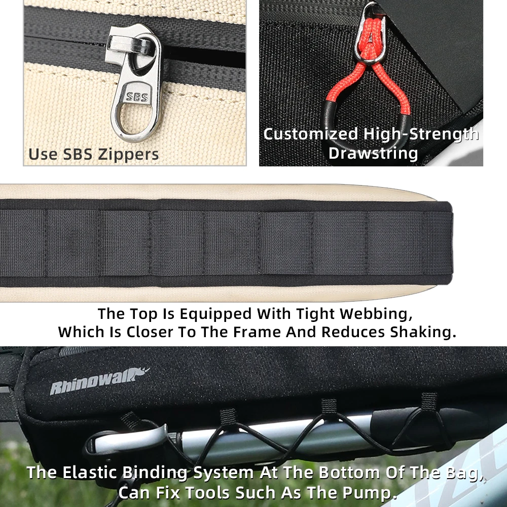 حقيبة بإطار دراجة وحيد القرن، حقيبة سفر طويلة خفيفة، 2.1 لتر/2.7 حقيبة مثلثة، حقيبة عارضة لدراجة الطريق، حقيبة ركوب الدراجات، أنبوب سفلي #6