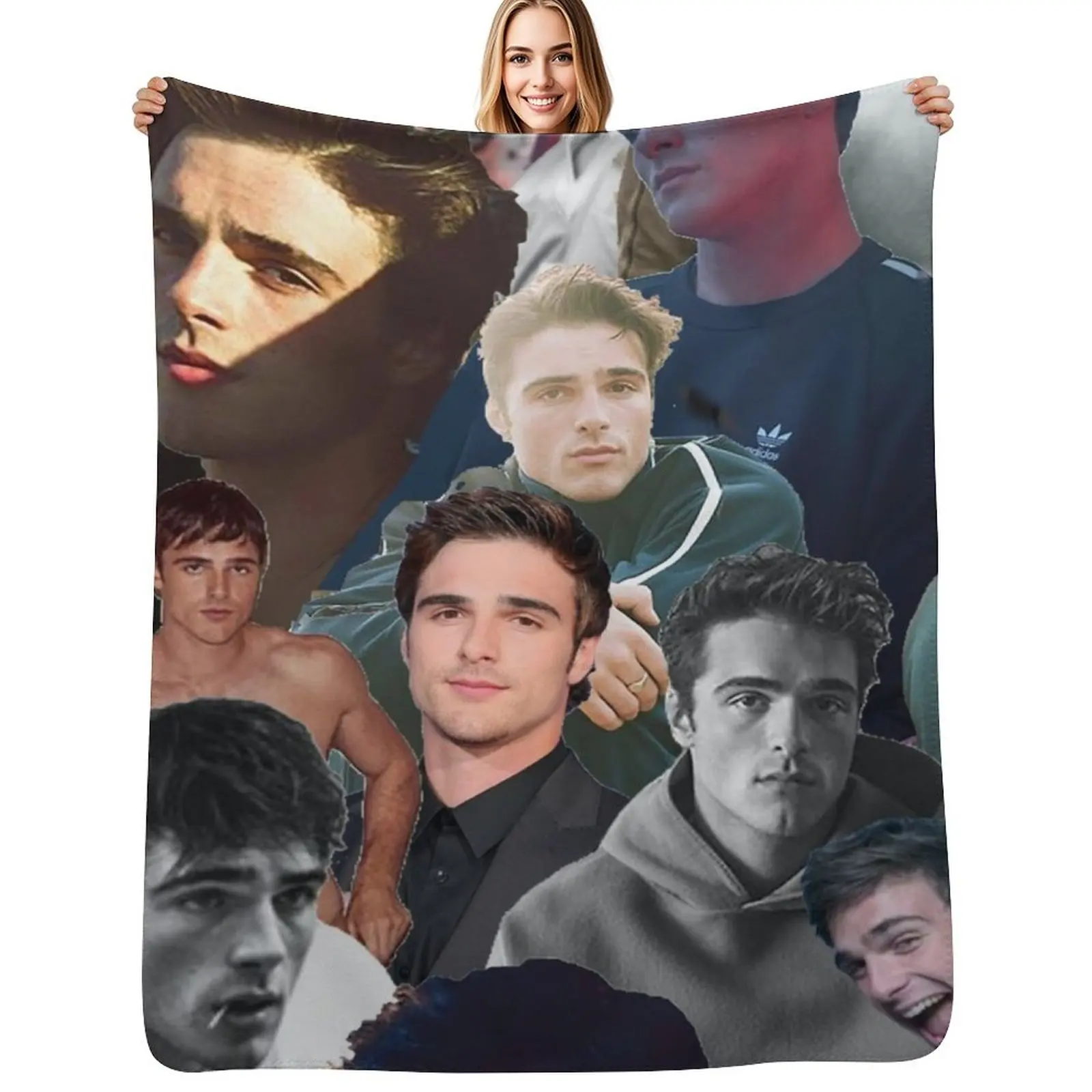 jacob elordi collage Throw Blanket decorative Sofa Throw Flannel valentine gift ideas Flannels Moving Blankets