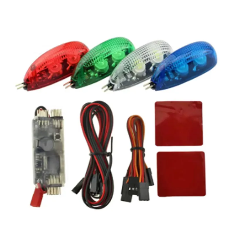 RC Led Light 5V 12V Intelligent LED Night Flight Navigation Searching Light Red Green Blue White for Fixed Wing Quadcopter Lamps