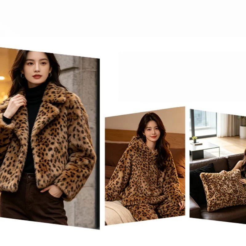1x1.8meter Leopard Print Faux Fur Long Hair Fabric Imitation Fox Toka Plush Fur Fabric for Garment Toy Pet Nest DIY Materials