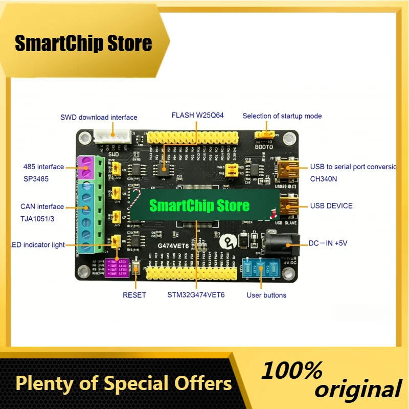 SmCpSTM32G474VET6 Core Development Board | Onboard 3-CH FDCAN Interface STM32G474 Single Chip Microcomputer Core Board