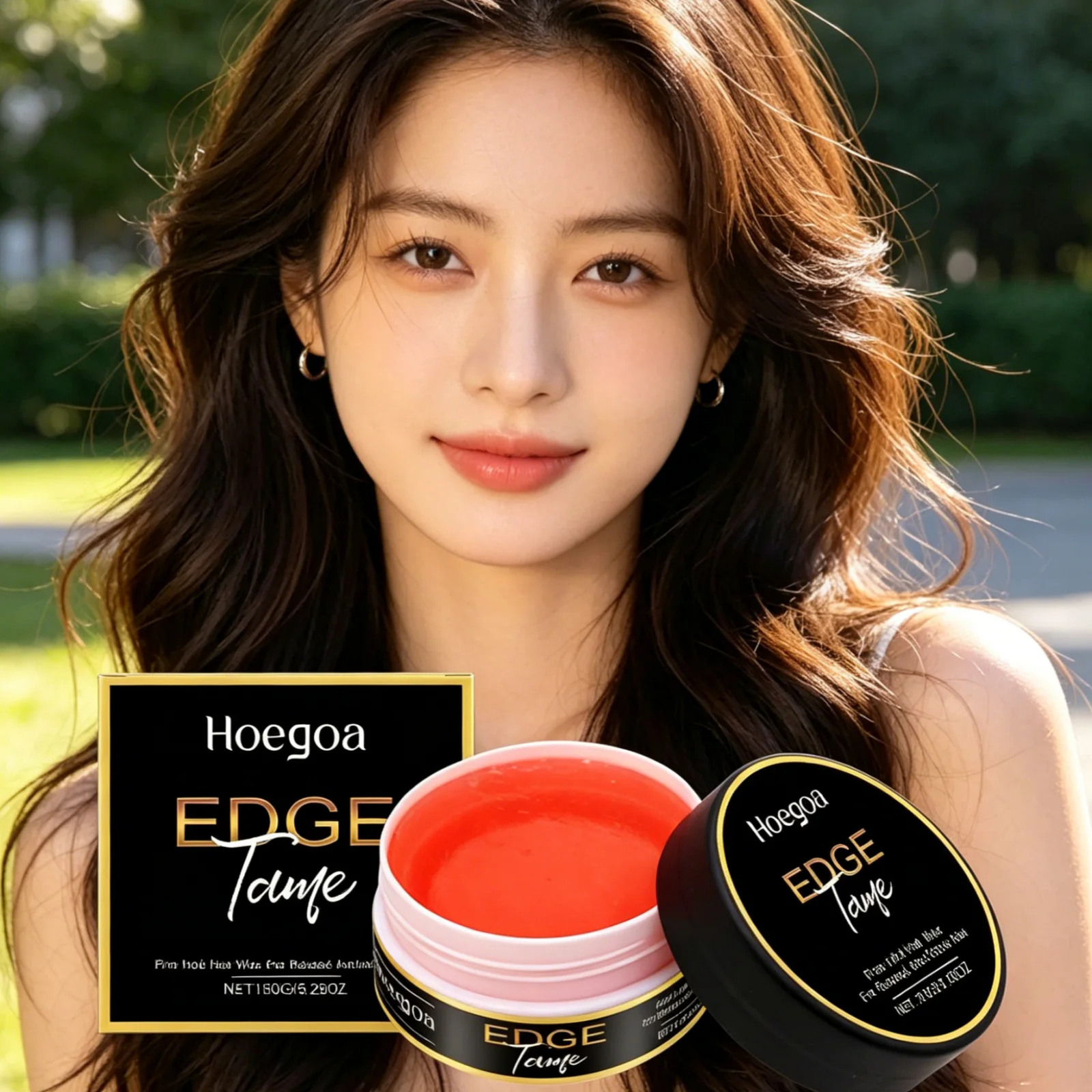 Hoegoa Styling Gel for All Hair Types Firm Hold Smooth Frizz Edge Control Enhance Gloss Fast Shaping Non Sticky Hair Wax 150g