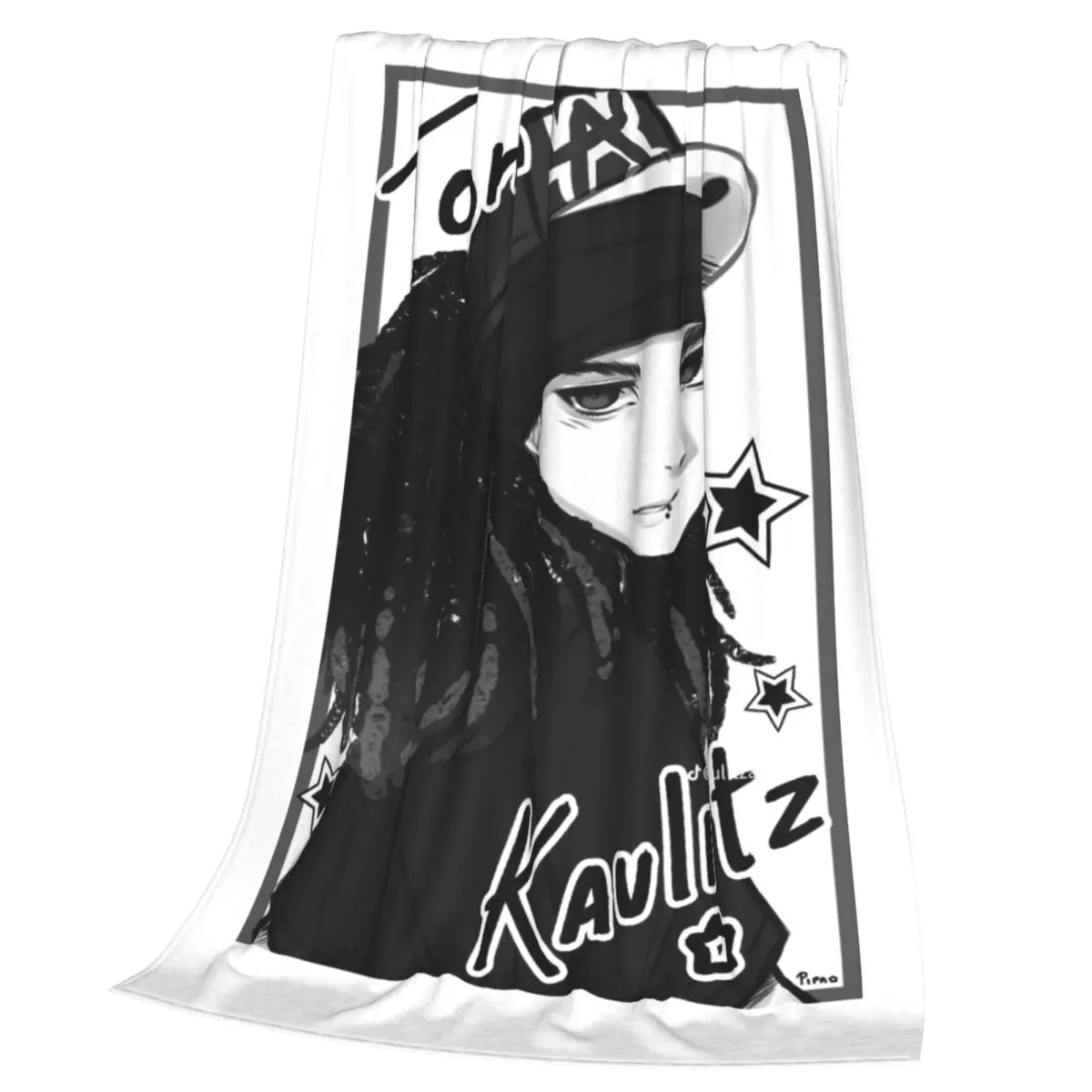 Tokio Hotel Tom Kaulitz Music Band Blankets Soft Warm Flannel Throw Blanket Plush for Bed Living room Picnic Travel Home Sofa