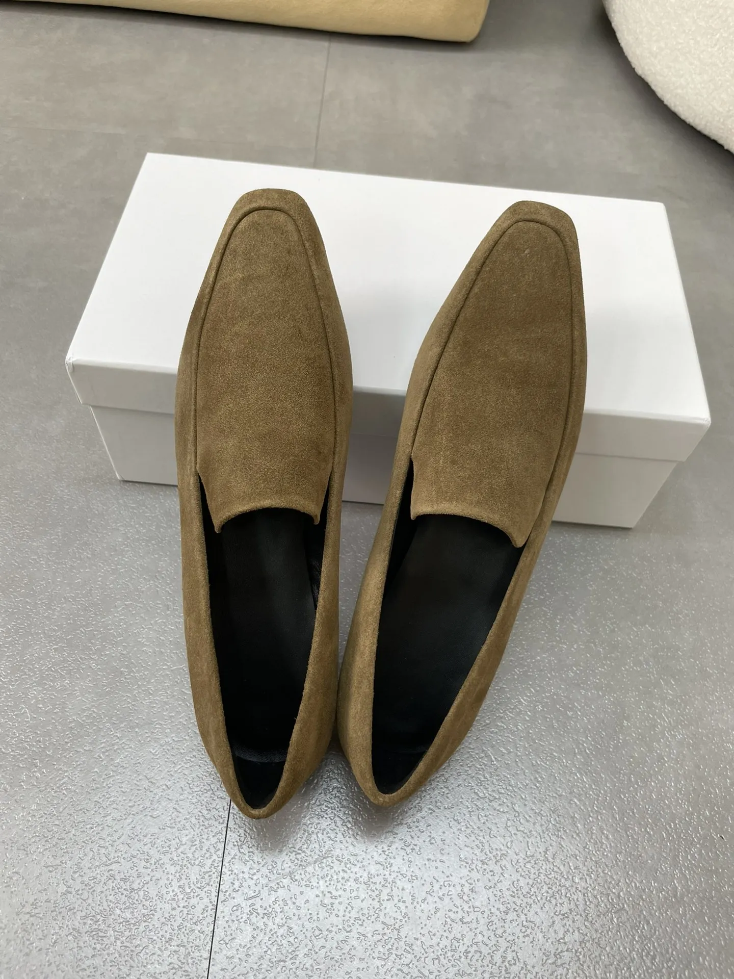 Soft Loafers For Women In Suede Leather High Quality Flat Shoes Woman 2024 Trend