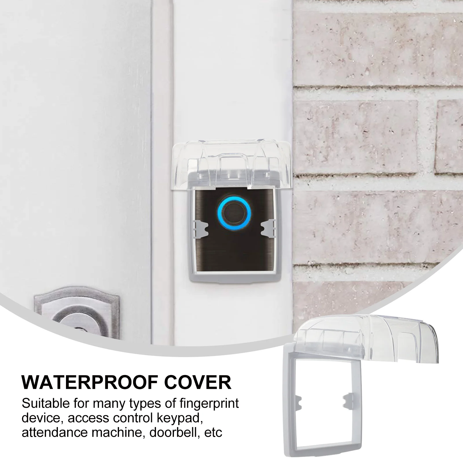 Doorbell Waterproof Cover Protection Shell for Access Rainproof Transparent Home Plastic Clear Protector Weatherproof
