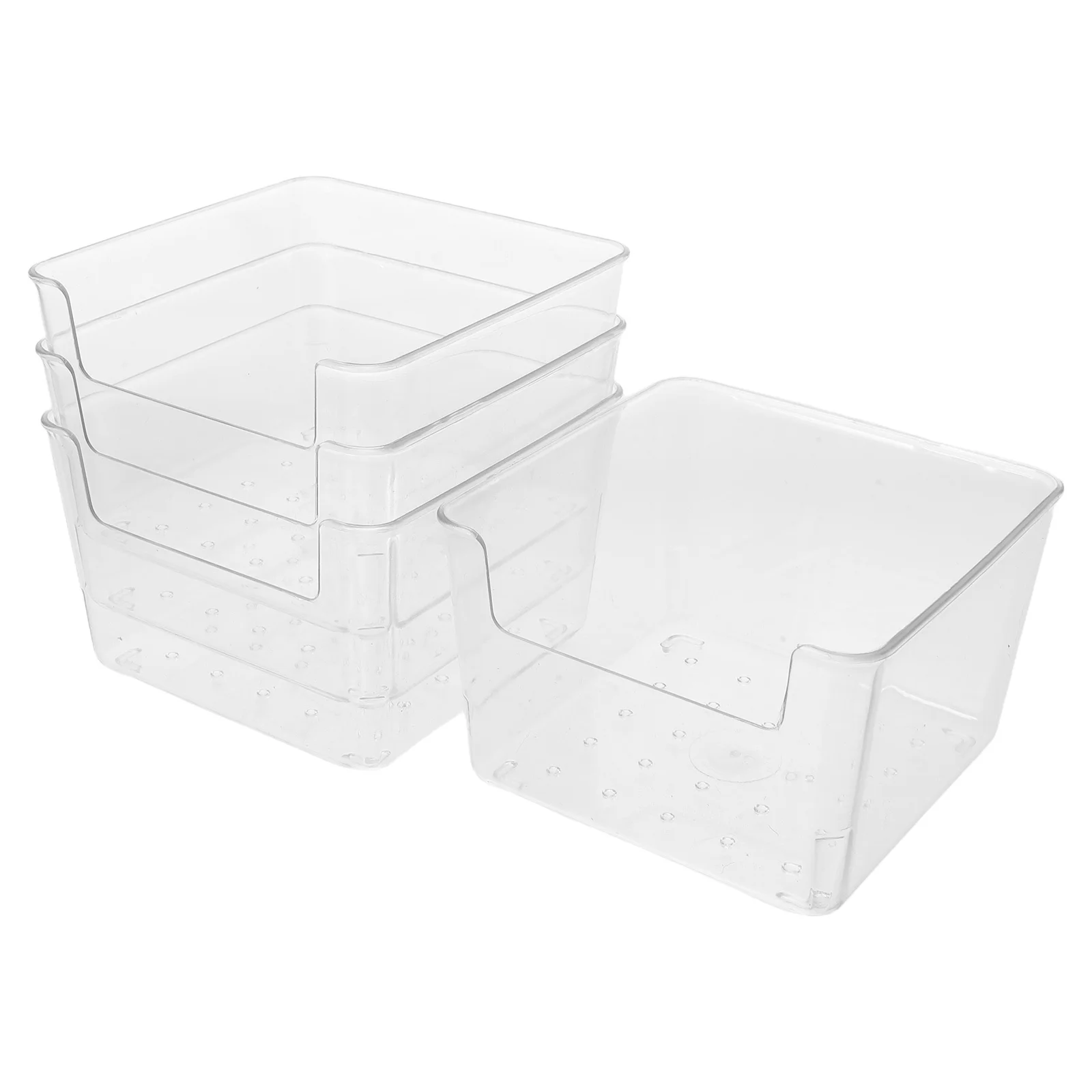 

4Pcs Clear Plastic Hamster Sand Bath Box Transparent Small Animal Shower Tray for Digging Bathing Relaxing Easy Clean