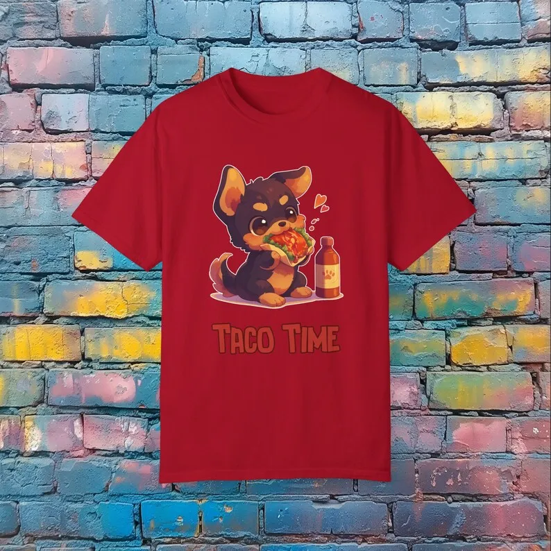 Taco Time T-Shirt - Funny Dog Graphic Tee